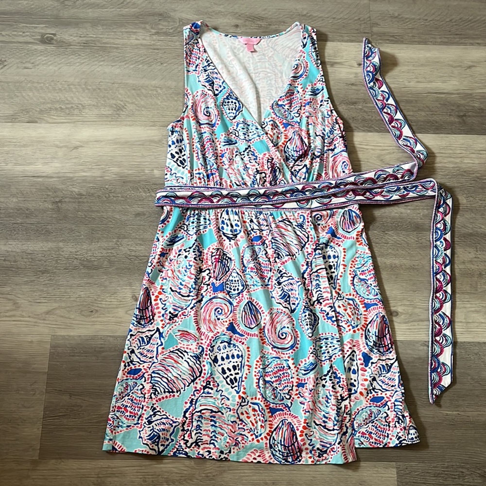Lilly Pulitzer Bellina Wrap Dress in Shell Me About It